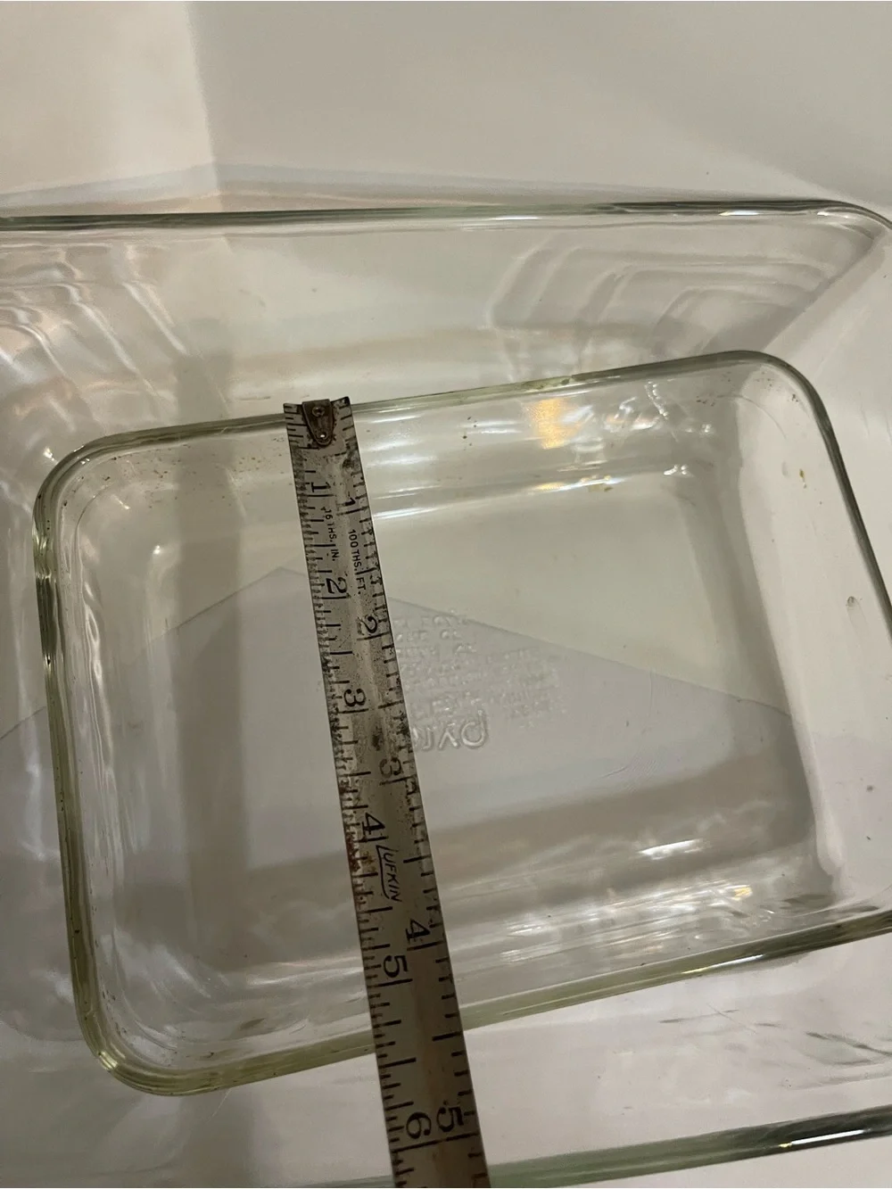 2 Rectangular Pyrex Aqua Glass baking Dishes Medium & Small